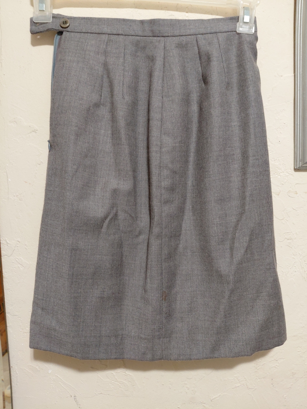 Petite Sophisticate Gray Pencil Skirt